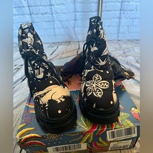 FARM Rio LUG SOLE PUFFER BOOTIE IN CERRADO SKY BLACK